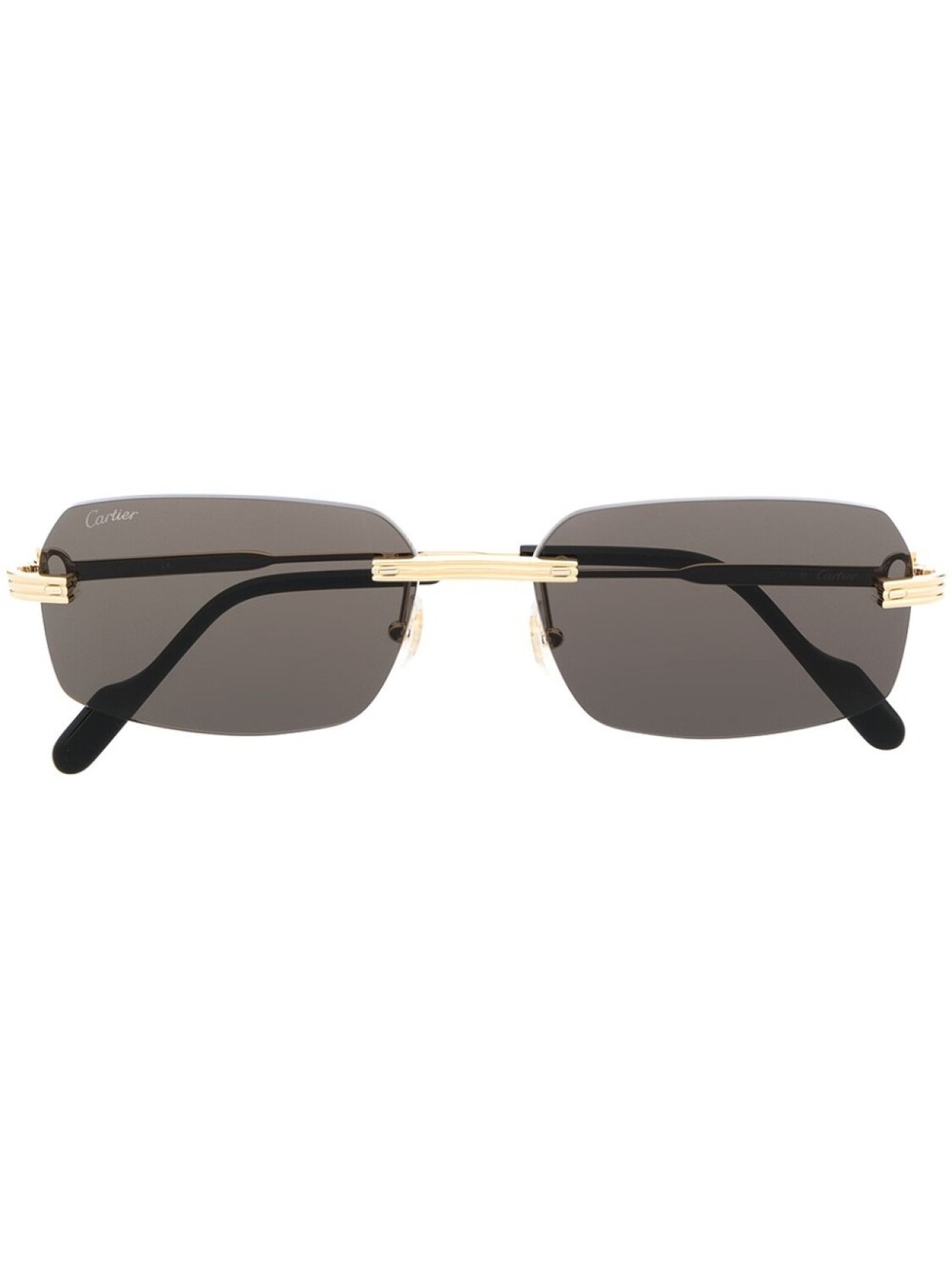 

Cartier Eyewear солнцезащитные очки в квадратной оправе, золотистый