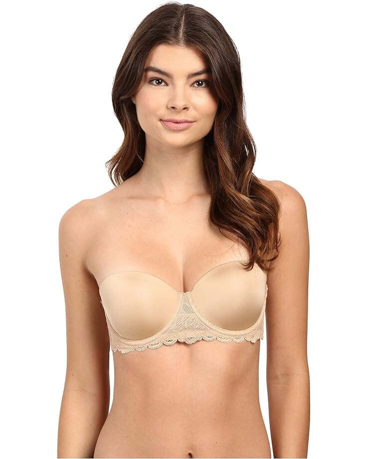 

Бюстгальтер Calvin Klein Seductive Comfort Customized Strapless Push-Up Bra, цвет Bare
