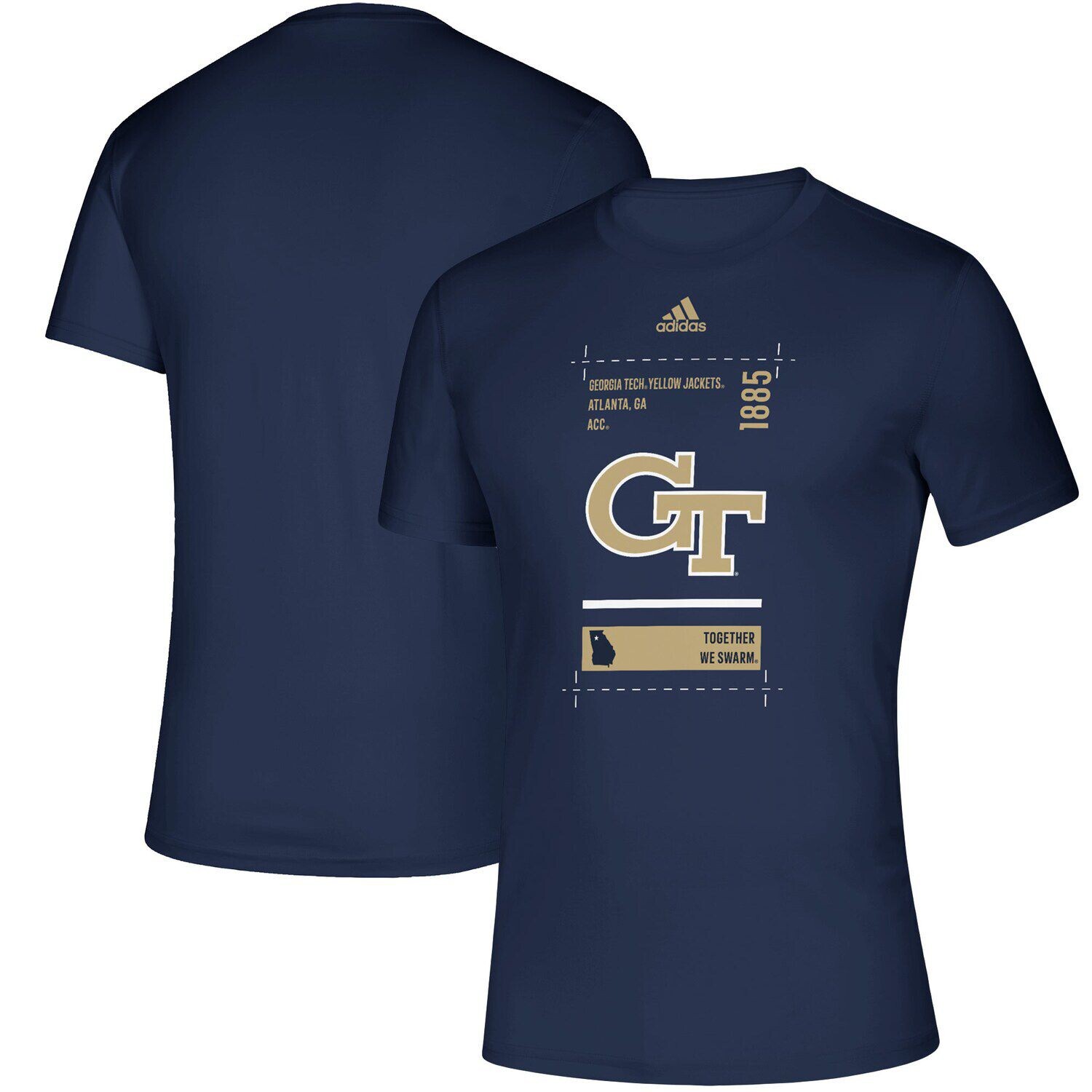 

Мужская футболка Adidas Navy Georgia Tech Yellow Jackets Hall Pass Creator AEROREADY