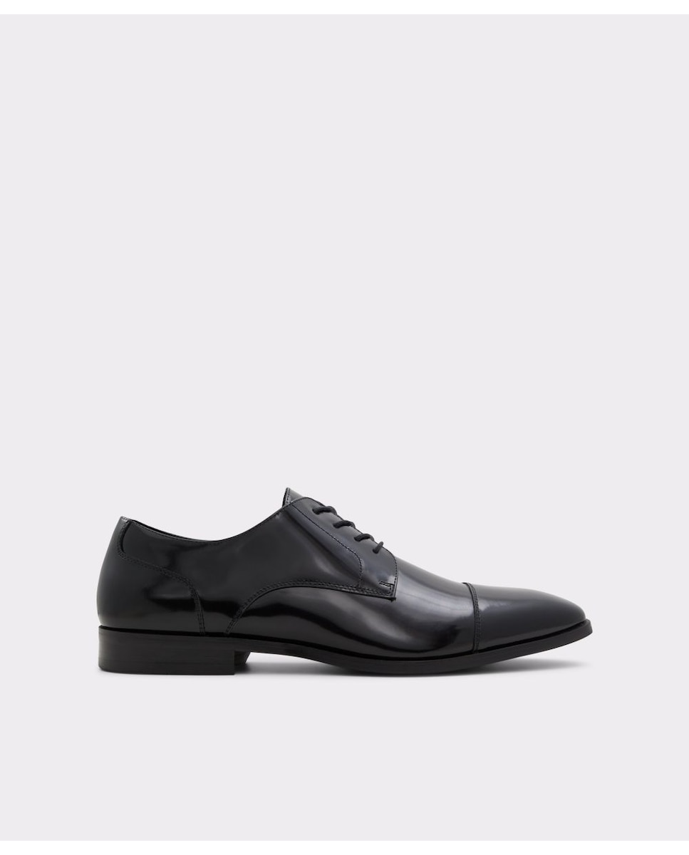 Мужские кожаные туфли на шнуровке с круглым носком Aldo, черный цена и фото