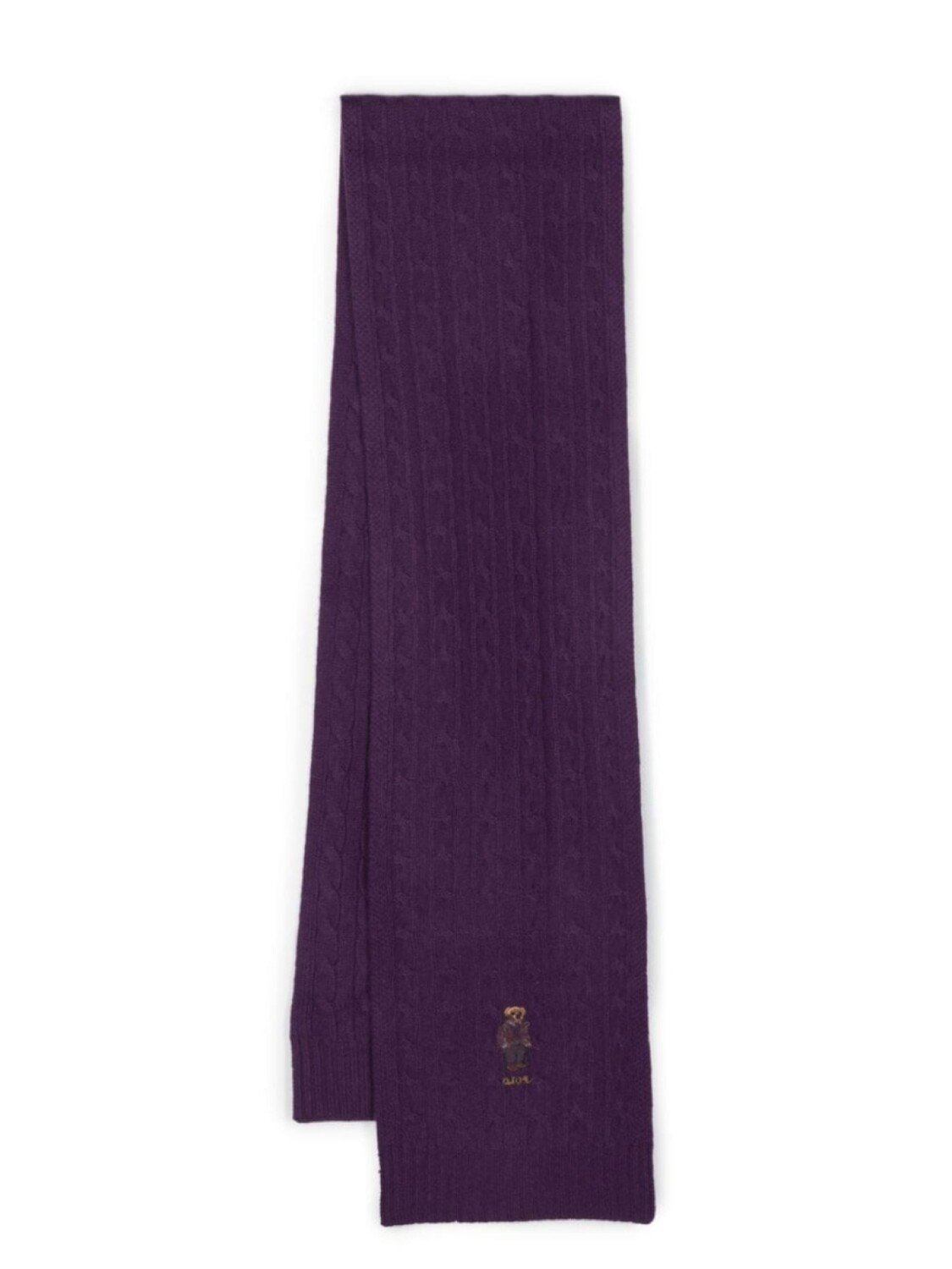

Polo Ralph Lauren шарф Polo Bear фактурной вязки, фиолетовый