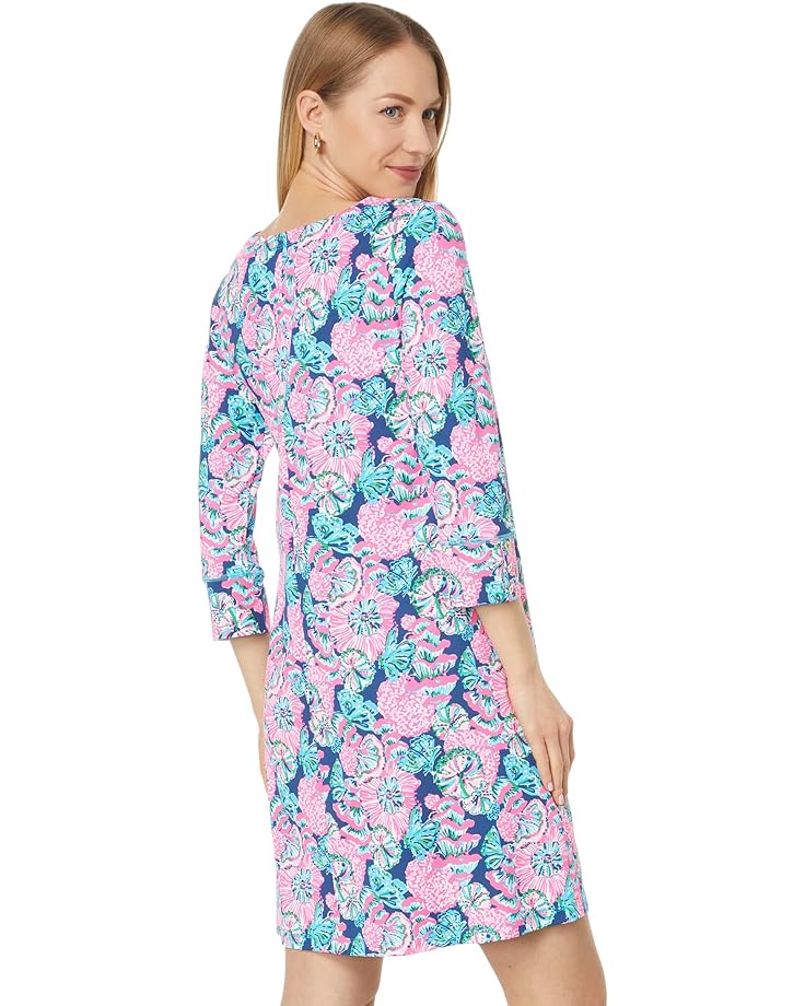 Платье Lilly Pulitzer Silvia Dress UPF 50+, цвет Oyster Bay Navy Shroom with A View oterleek side view front view mirror view universal reverse camera with wide viewing angle
