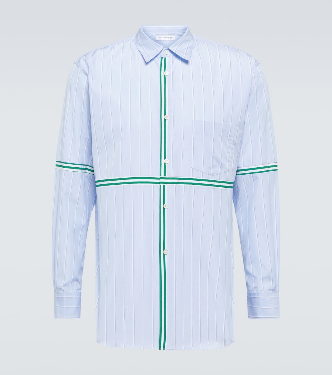 

Полосатая хлопковая рубашка Comme Des Garçons Shirt, синий