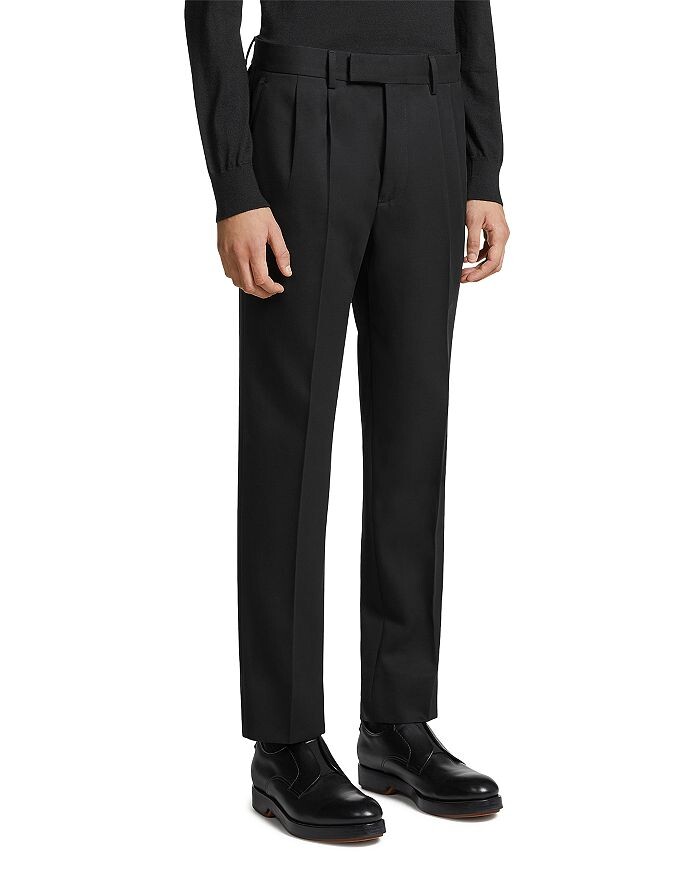 

Плиссированные брюки Zegna, Черный