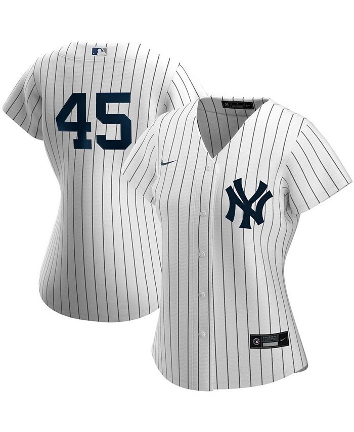

Женская копия домашней футболки игрока Gerrit Cole White New York Yankees Nike, цвет White