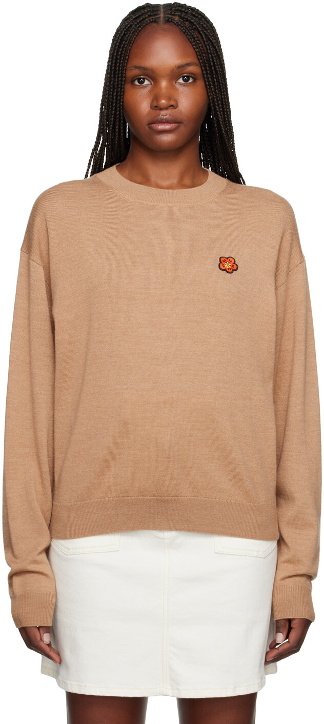 

Коричневый свитер Paris Boke Flower Crest Kenzo