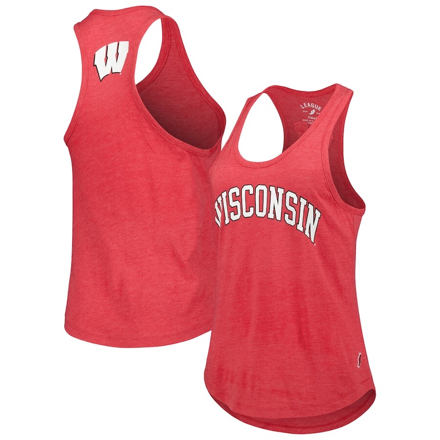 

Топ League Collegiate Wear Wisconsin Badgers, красный