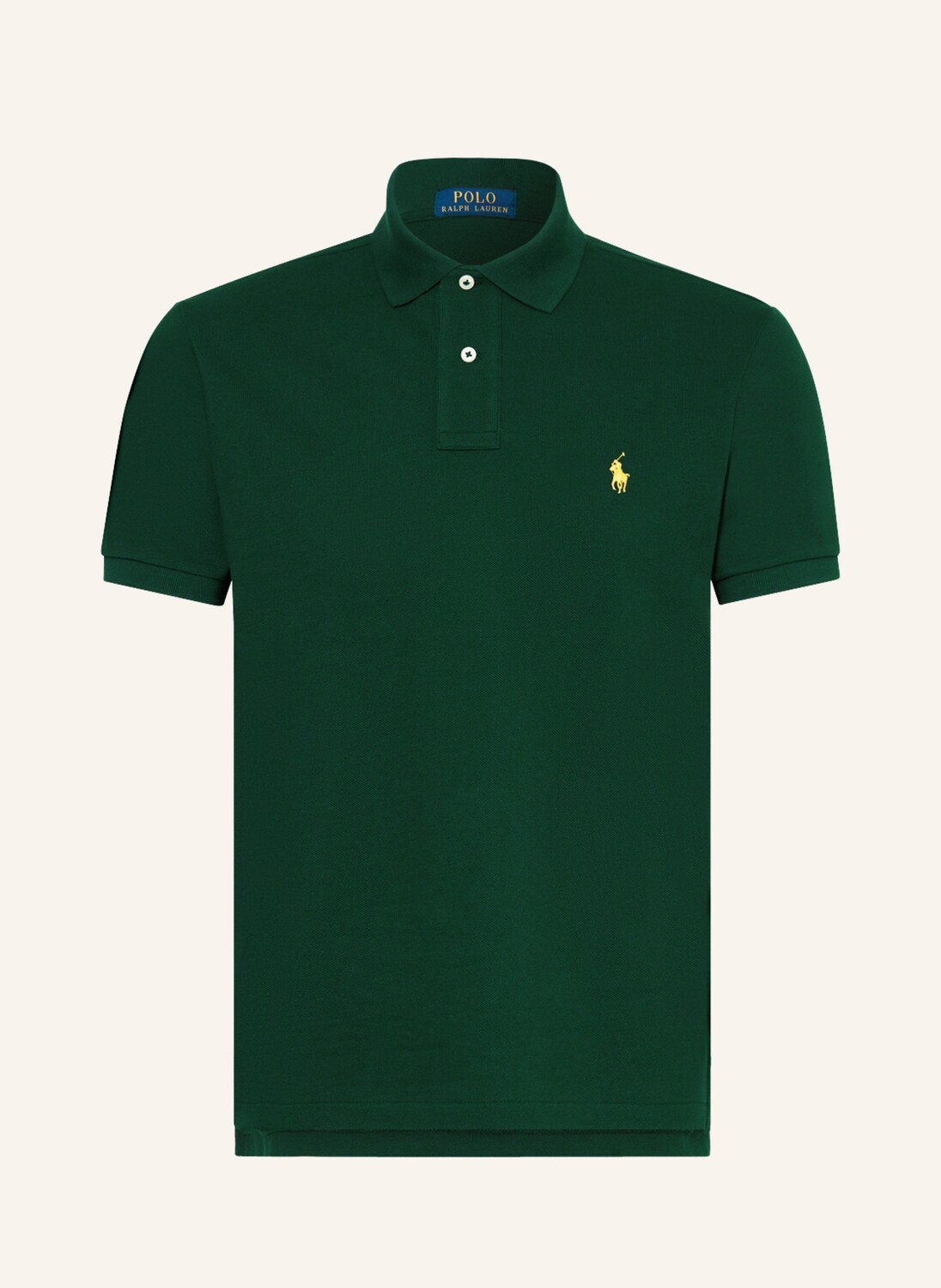 

Рубашка поло POLO RALPH LAUREN Piqué Custom Slim Fit, темно-зеленый
