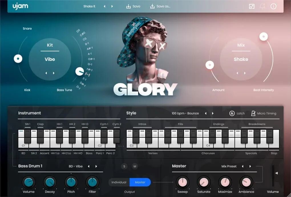 

UJAM Beatmaker Glory Trap/Программное обеспечение для создания поп-битов
