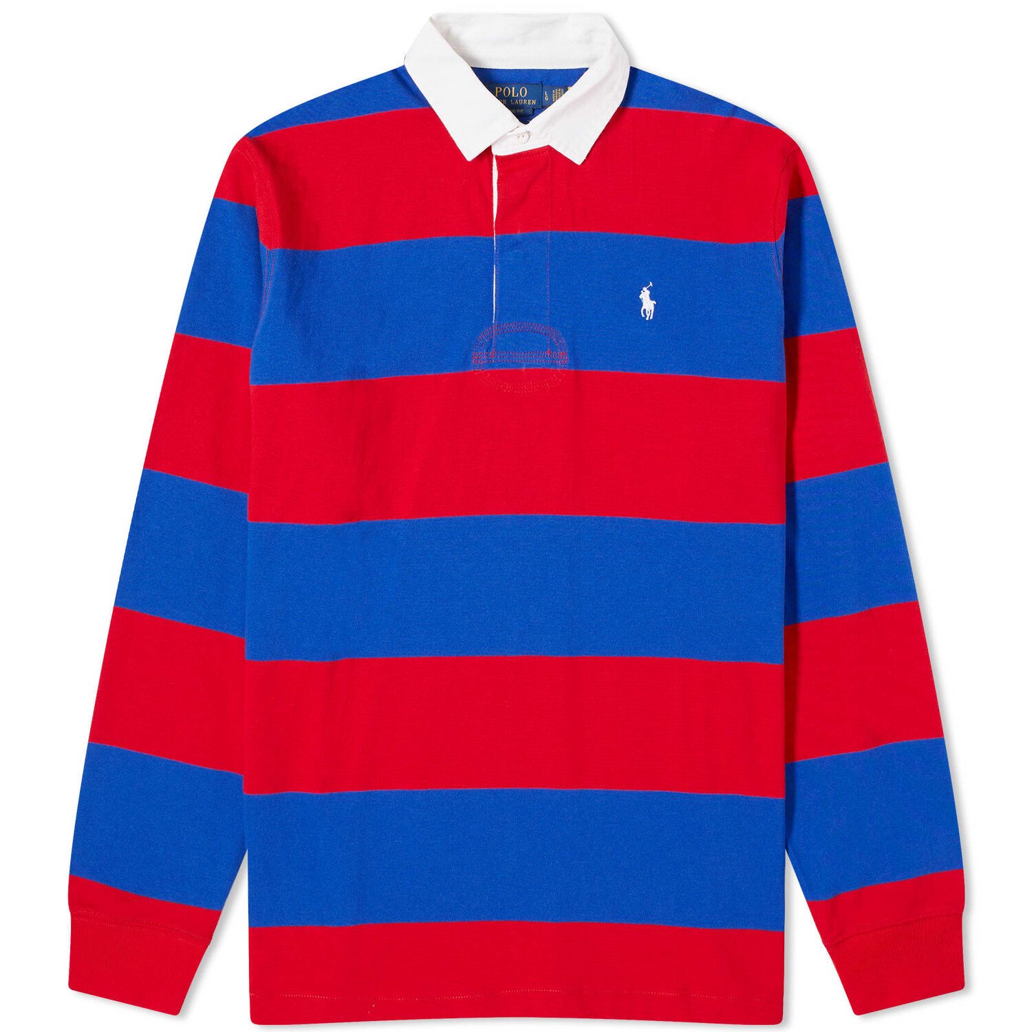 

Рубашка Polo Ralph Lauren Stripe Rugby, цвет Red & Rugby Royal