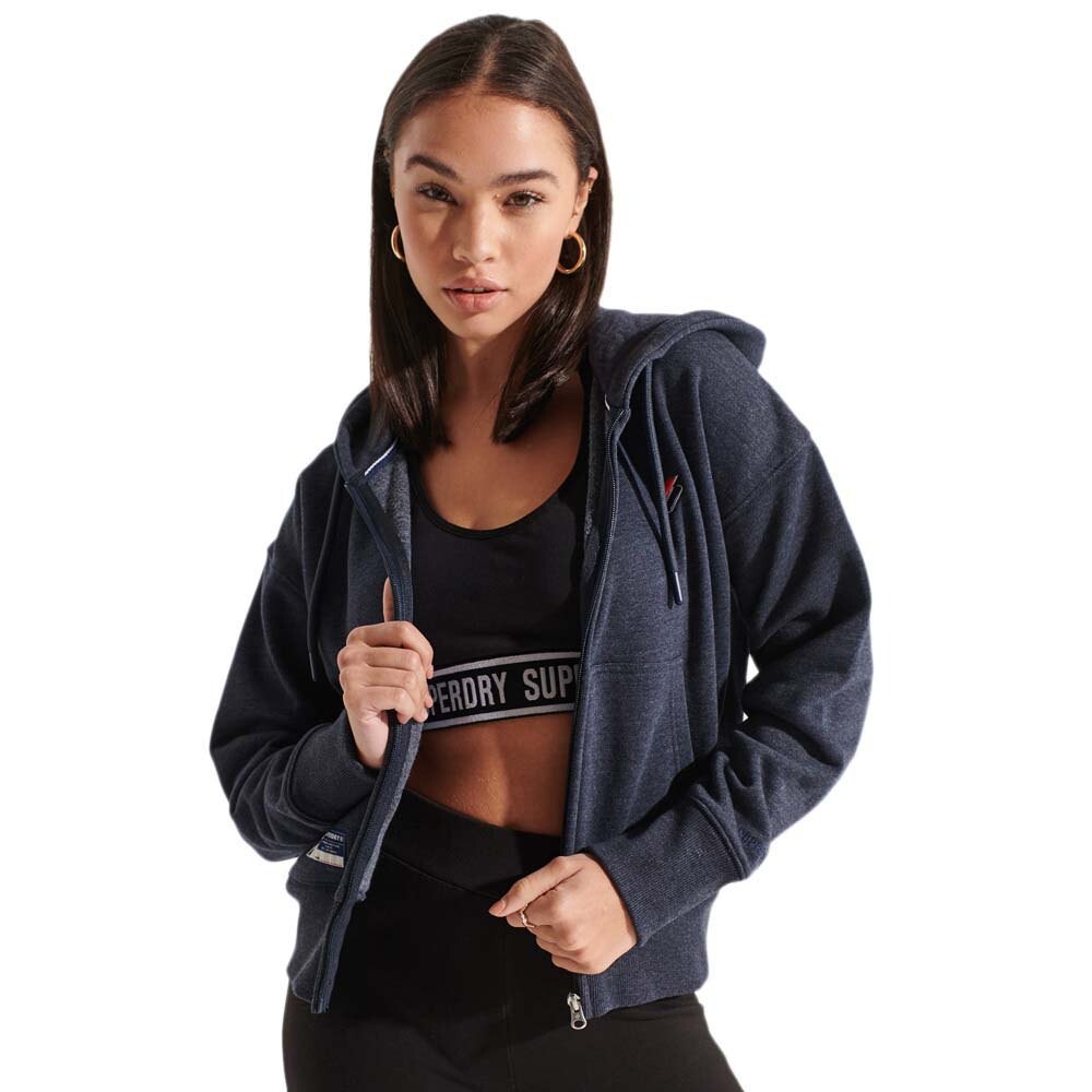 

Толстовка Superdry Code Essential Full Zip, синий