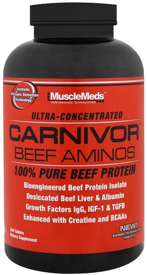 MuscleMeds - Carnivor Beef Aminos, 300 таблеток Inna marka universal nutrition 100% beef aminos 100% аминокислот говядины 400 таблеток