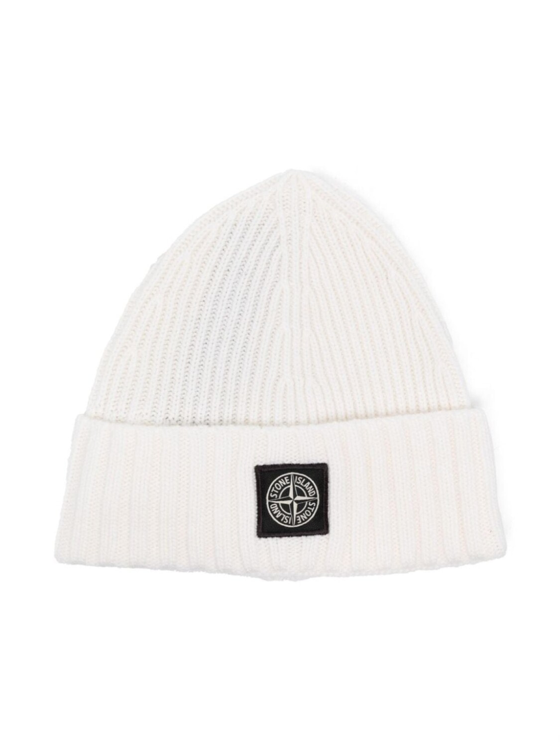 

Stone Island Junior шапка бини с нашивкой Compass, белый