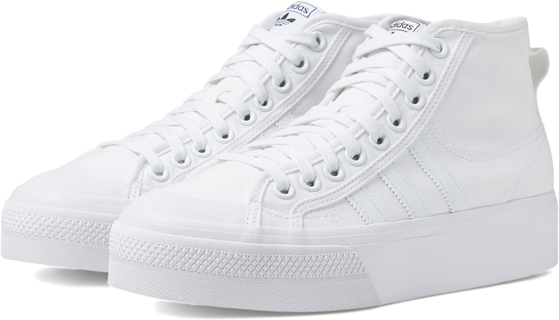 

Кроссовки Nizza Platform Mid adidas, цвет White/White/White, Белый