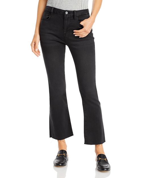 Укороченные джинсы Le Crop Mini с высокой посадкой FRAME, цвет Kerry джинсы укороченные широкие frame le palazzo с высокой посадкой kerry