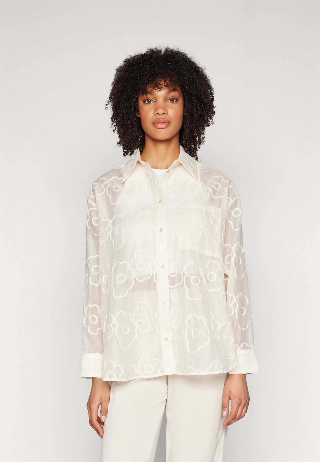 

Блузка Yasflorina Oversize Shirt YAS, цвет birch