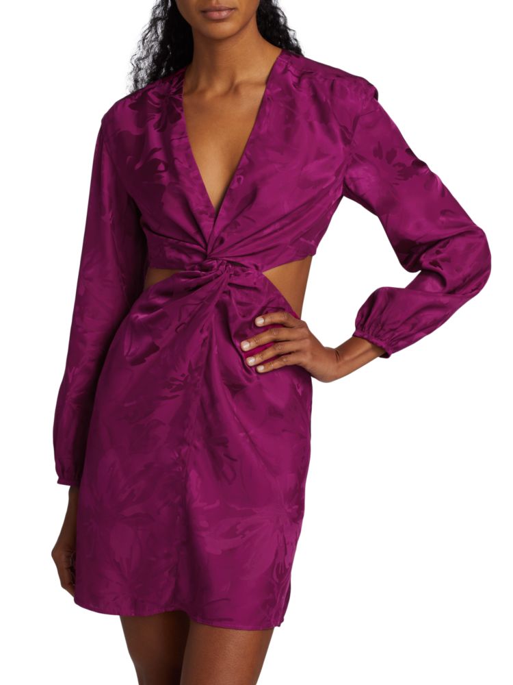 платье rosalyn из джерси с бахромой silvia tcherassi цвет rouge Жаккардовое платье Jodie с вырезами Silvia Tcherassi, цвет Mulberry Purple