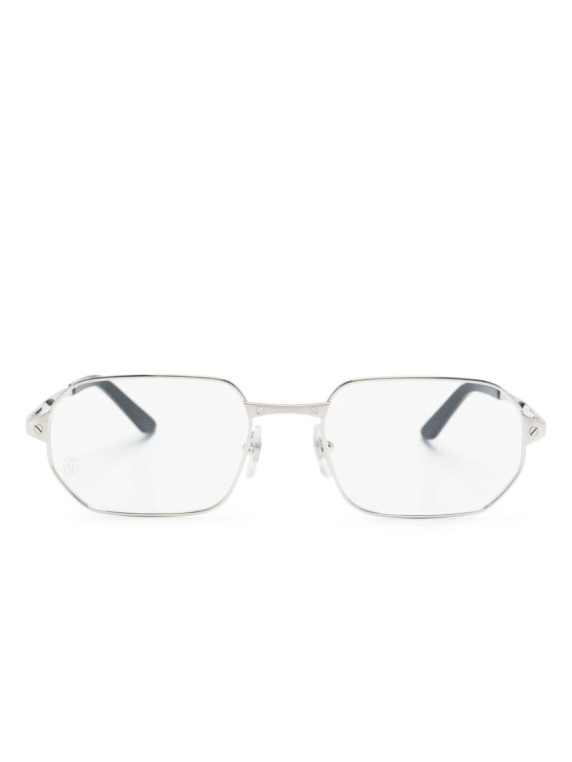 

Cartier Eyewear солнцезащитные очки в прямоугольной оправе, серебристый