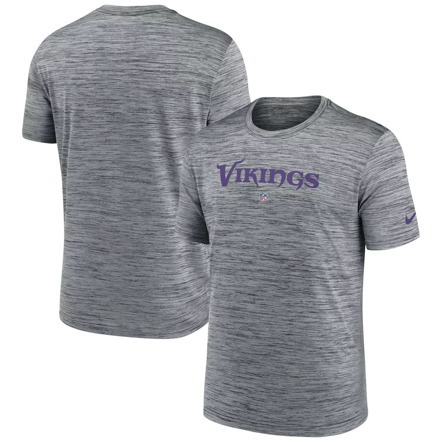 

Мужская серая футболка Minnesota Vikings Velocity Performance Nike, Серый