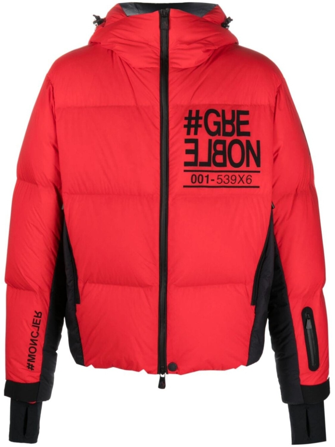 

Moncler Grenoble пуховик с капюшоном, красный