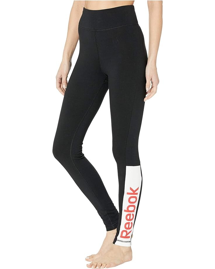 

Брюки Reebok Training Essentials Linear Logo Leggings, черный/белый