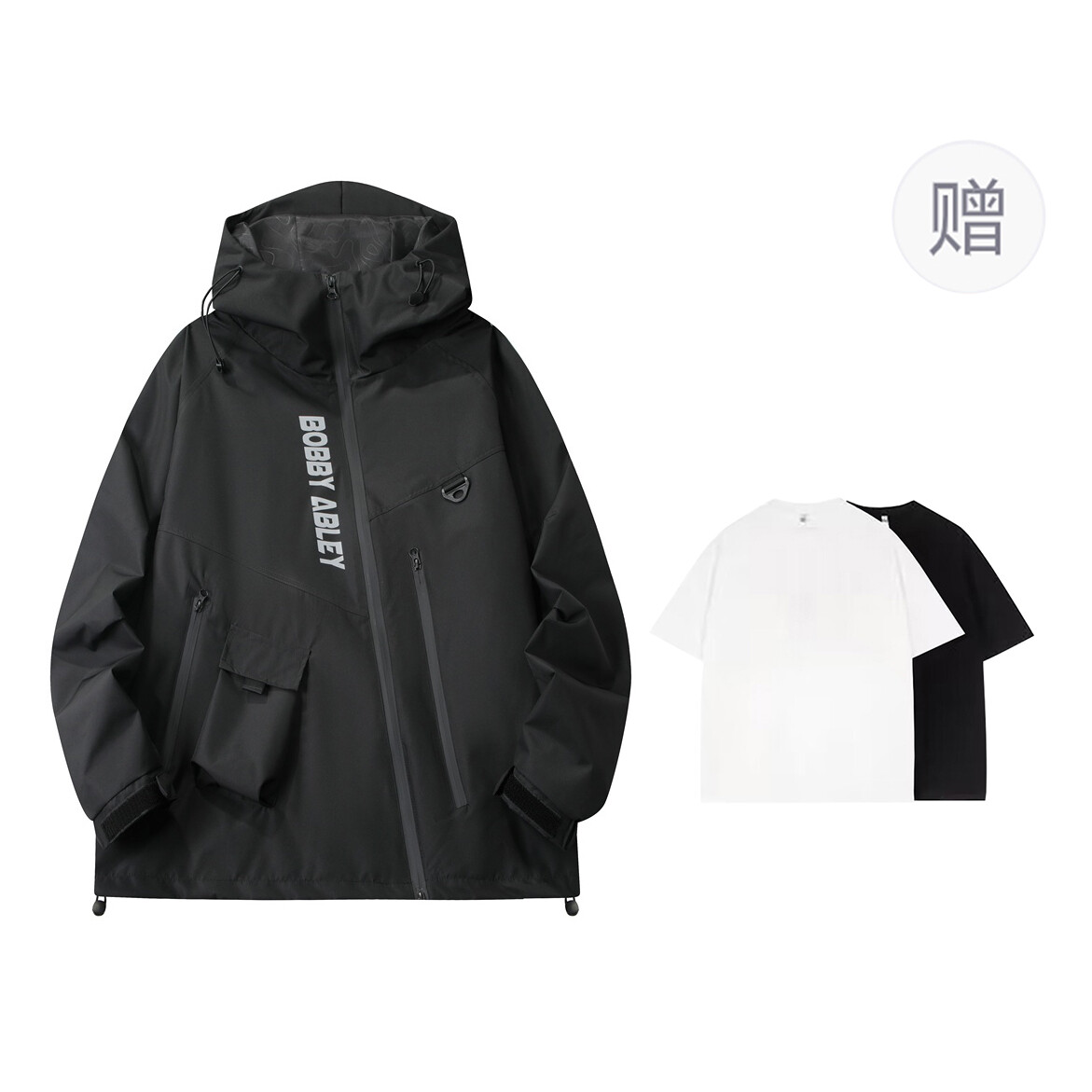 

Куртка унисекс для активного отдыха BOBBY ABLEY, Черный (без версии с логотипом)