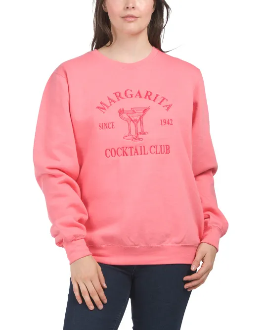

Толстовка с вышивкой Margarita Cocktail Club Pacific & Co, светло-розовый