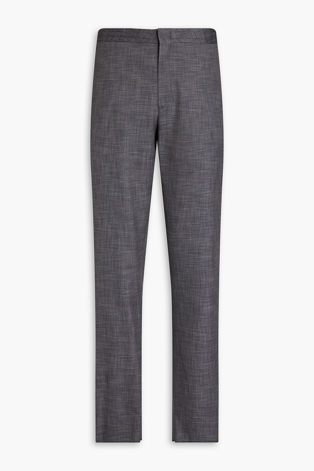 

Зауженные брюки из смеси шерсти и шелка ZEGNA, антрацит, Черный