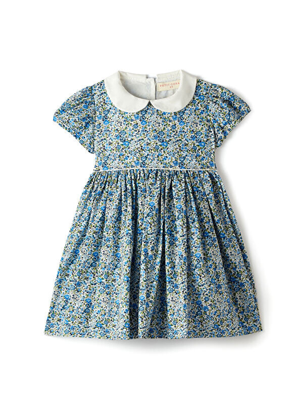 

Платье для девочек из ткани с флорой Liberty Petit Coral, синий