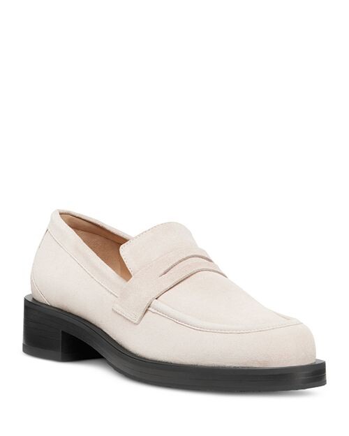 

Женские замшевые лоферы Palmer Bold Stuart Weitzman, цвет Ivory/Cream