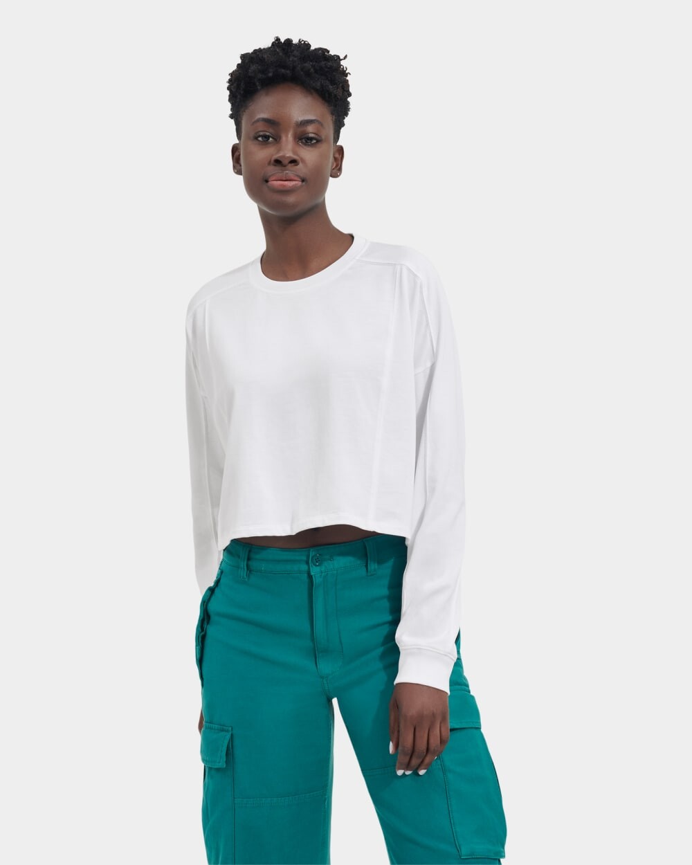 

Лонгслив Delylah Long Sleeve Crop Top UGG, белый