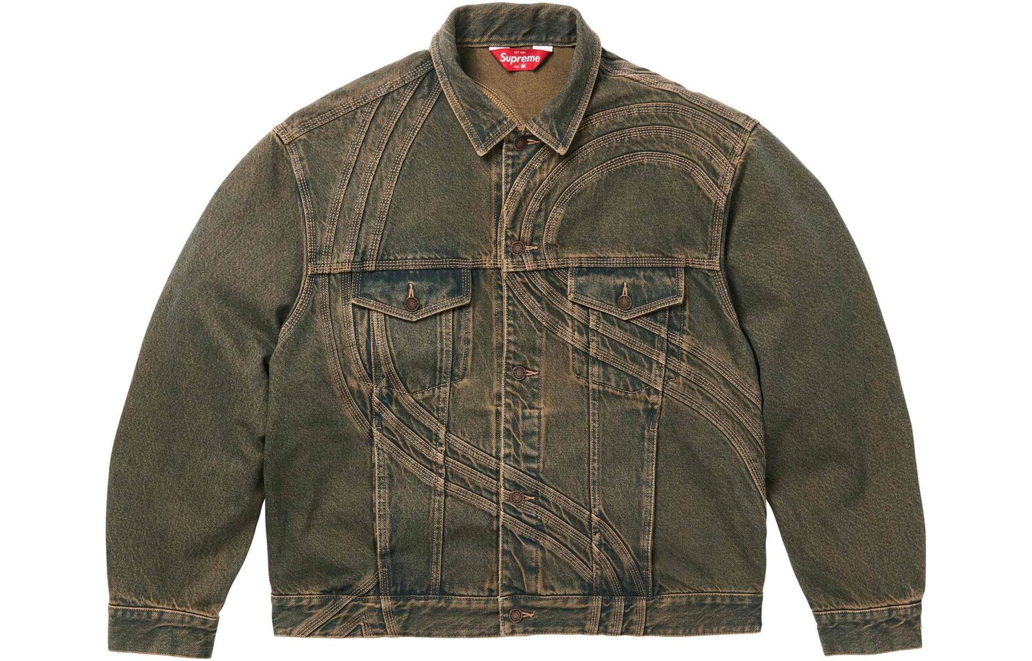

Джинсовая куртка унисекс Supreme, цвет Washed Black