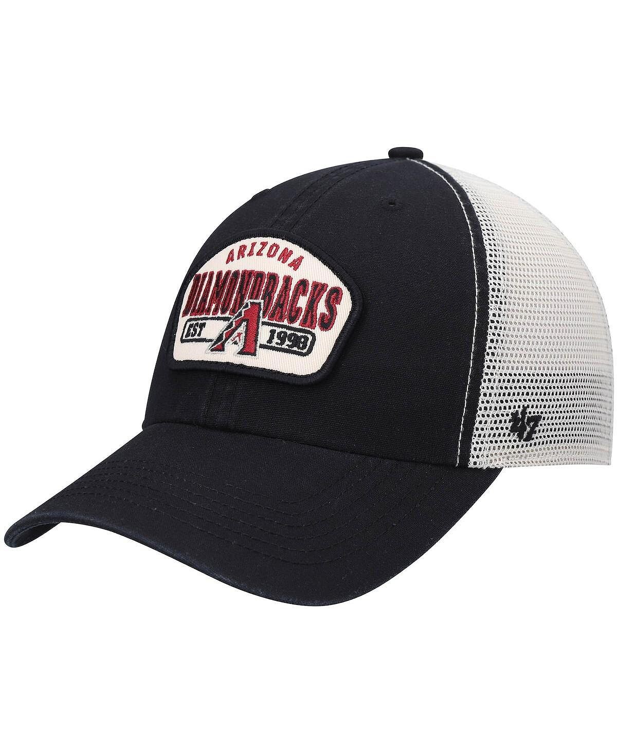 

Мужская черная кепка Arizona Diamondbacks Penwald Clean Up Trucker Snapback '47 Brand