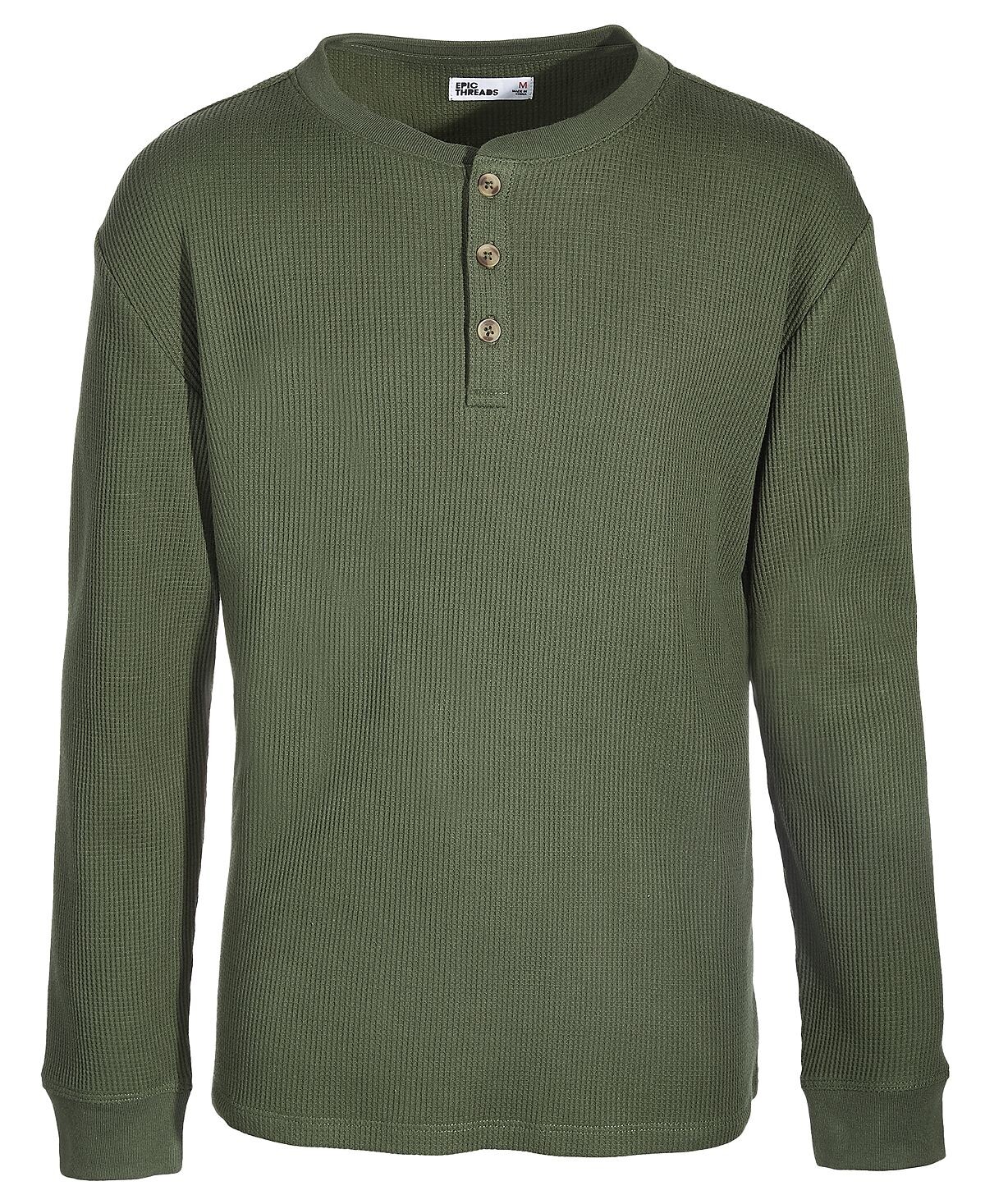 

Твердая термофутболка Little Boys Henley, созданная для Macy's Epic Threads