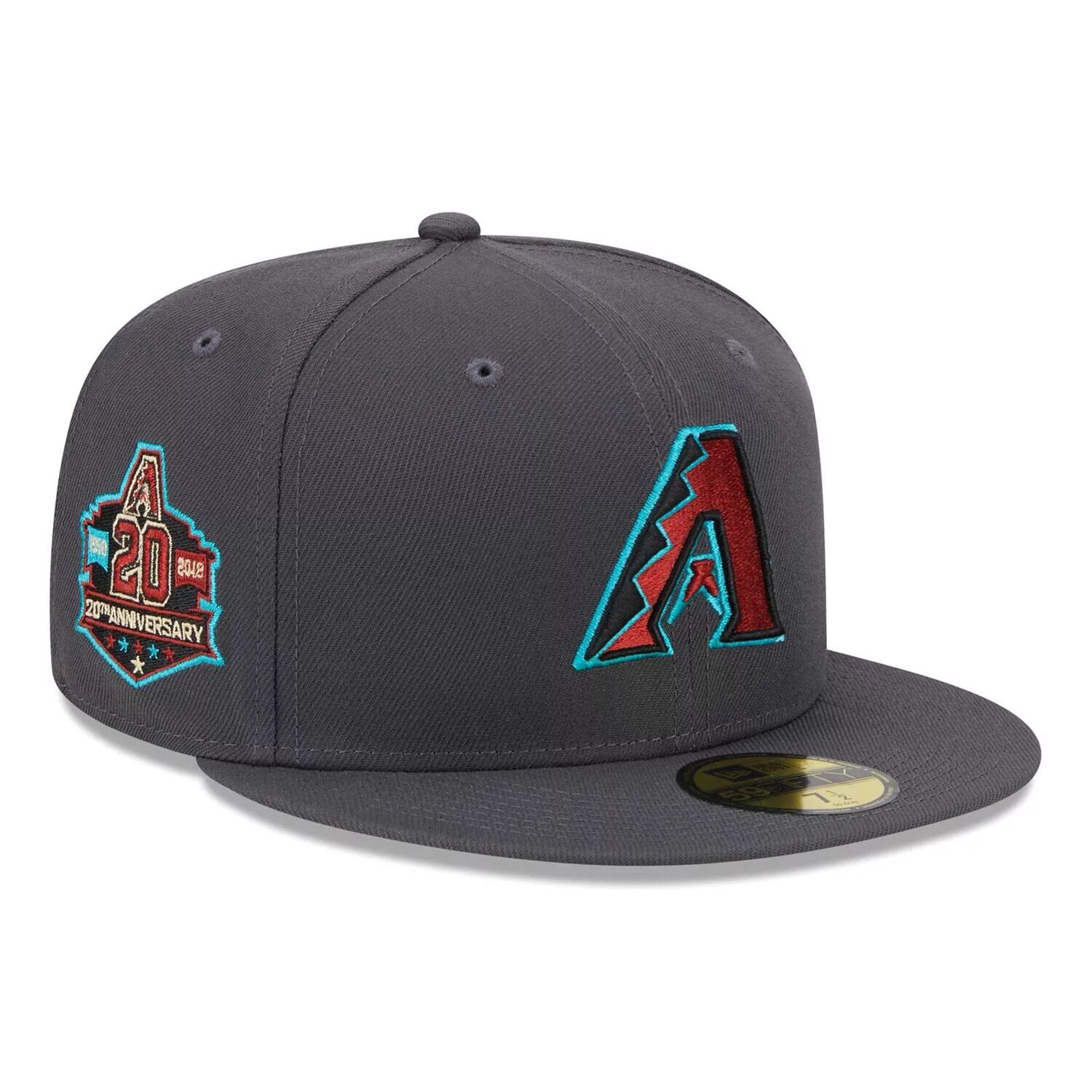 

Мужская облегающая шляпа New Era Graphite Arizona Diamondbacks с принтом 59FIFTY