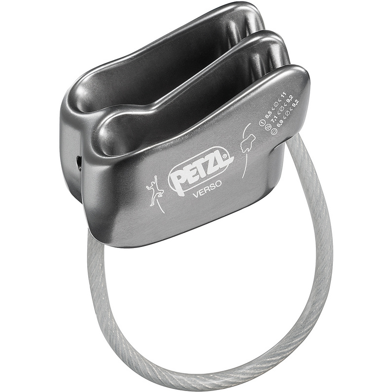 Устройство безопасности Verso Petzl, серый страховочно спусковое устройство petzl stop descender
