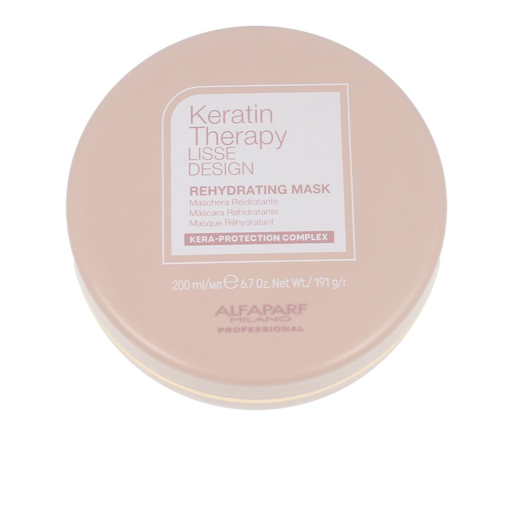 Маска с кератином Lisse Design Keratin Therapy Rehydrating Mask Alfaparf Milano, 200 мл alfaparf milano кератиновая увлажняющая маска для волос rehydrating mask 200 мл alfaparf milano keratin therapy lisse design