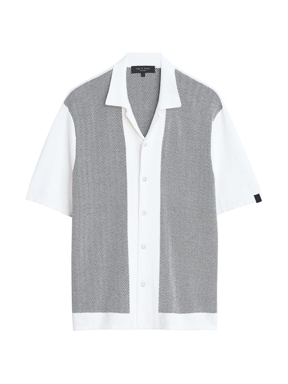 

Рубашка Avery с узором "елочка" rag & bone, слоновая кость