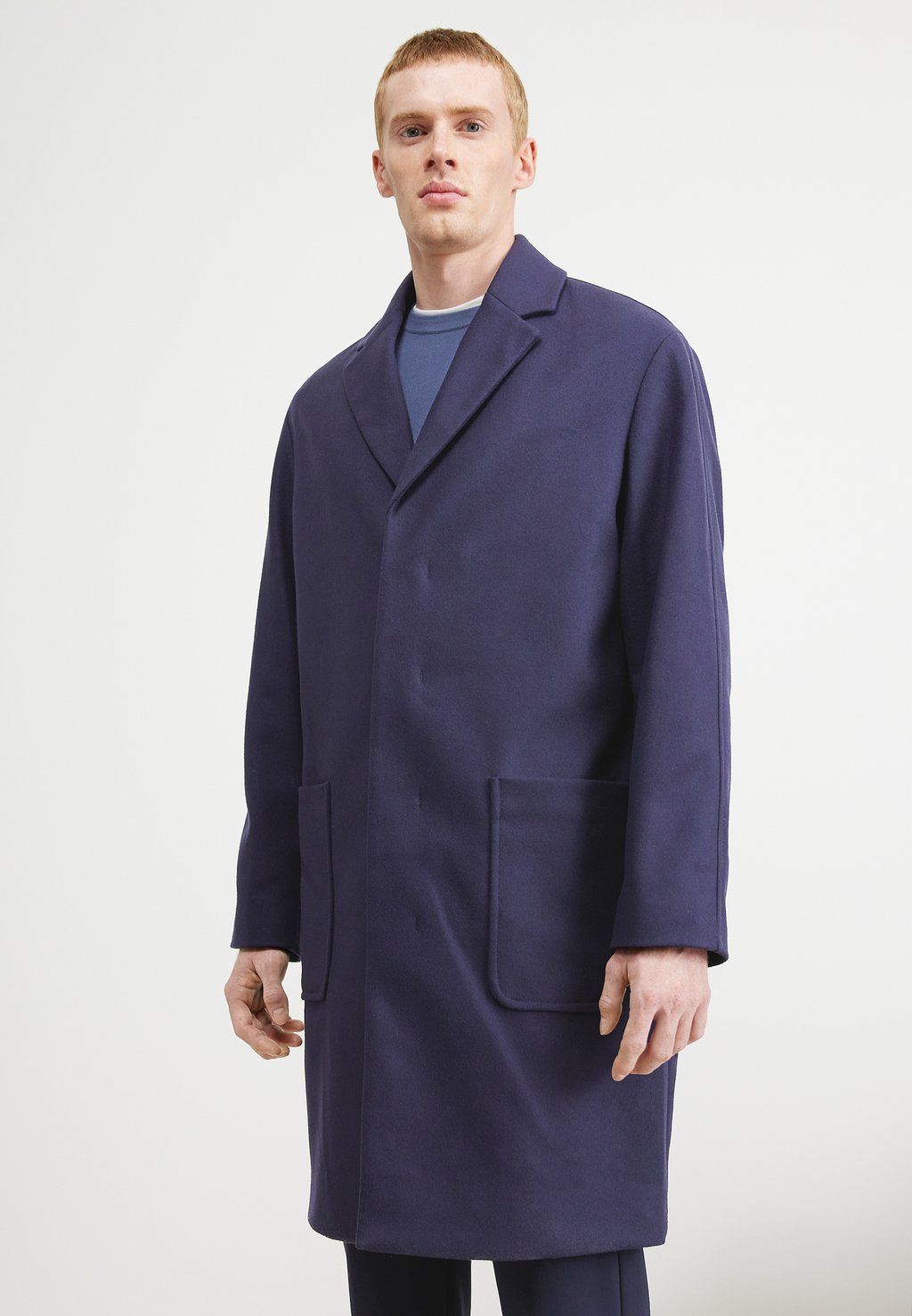 Классическое пальто MODERN Calvin Klein Tailored, военно-морской