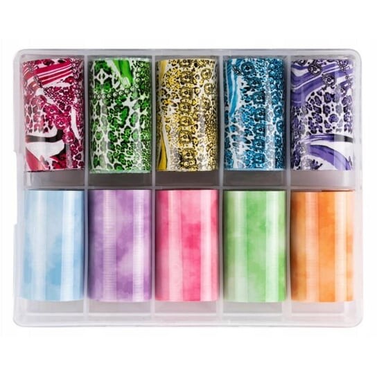 

Трансферная фольга 10 штук по 100 см Xkz 33-12 Colorful Mist, AllePaznokcie