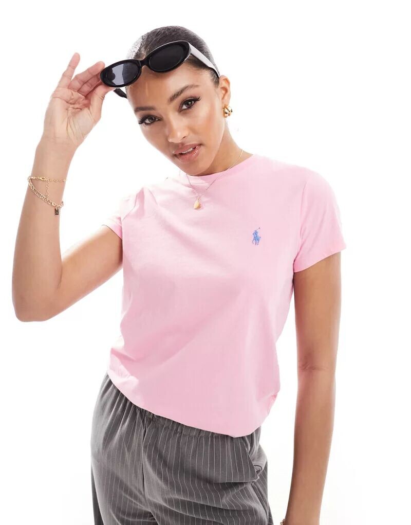 

Розовая футболка с логотипом Polo Ralph Lauren