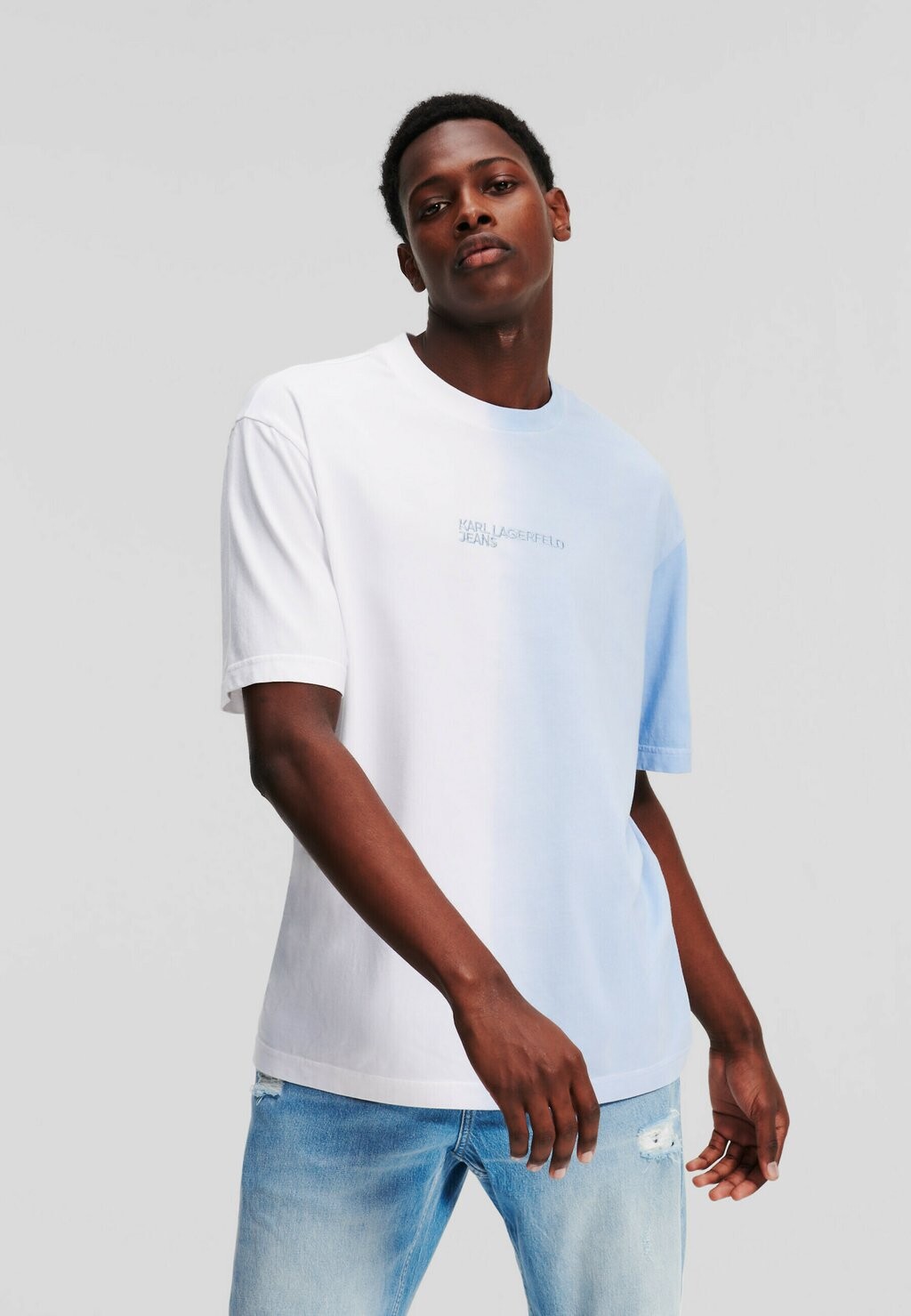 

Футболка с принтом Karl Lagerfeld Jeans, цвет blue fog ombre