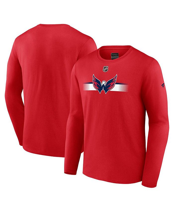 

Мужская красная футболка с длинным рукавом с логотипом Washington Capitals Authentic Pro Secondary Replen Fanatics, красный