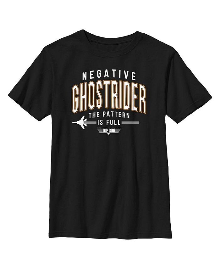 

Детская футболка Top Gun Negative Ghost Rider the Pattern Is Full для мальчиков Paramount Pictures, черный
