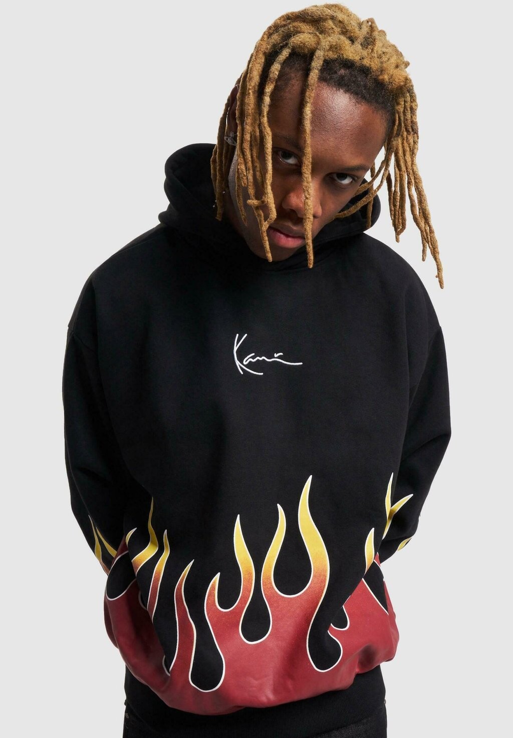 

Толстовка SMALL SIGNATURE FLAME OS Karl Kani, черный