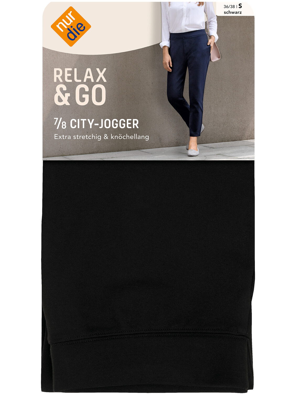 

Спортивные брюки Nur Die Relax & Go 7/8 City Jogger, черный