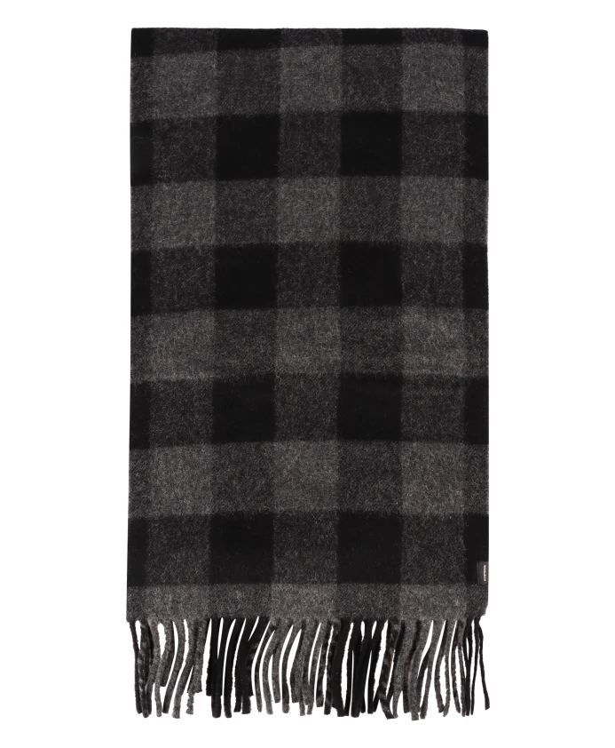 

Шарф из смесовой шерсти с потертым краем Woolrich, серый