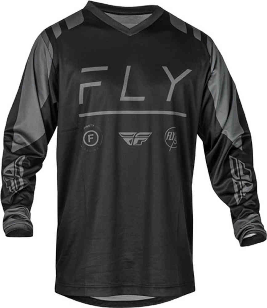 Джерси Fly Racing F-16 2024 для мотокросса FLY Racing, черный/серый джерси fly racing f 16 молодежный черный серый желтый
