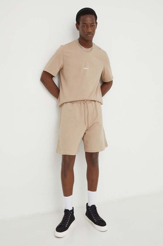 

Хлопковые шорты MSGM, бежевый