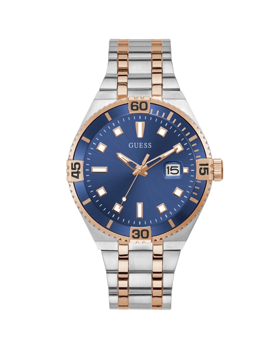 Мужские часы Premier GW0330G3 со стальным и серебряным ремешком Guess, серебро цена и фото
